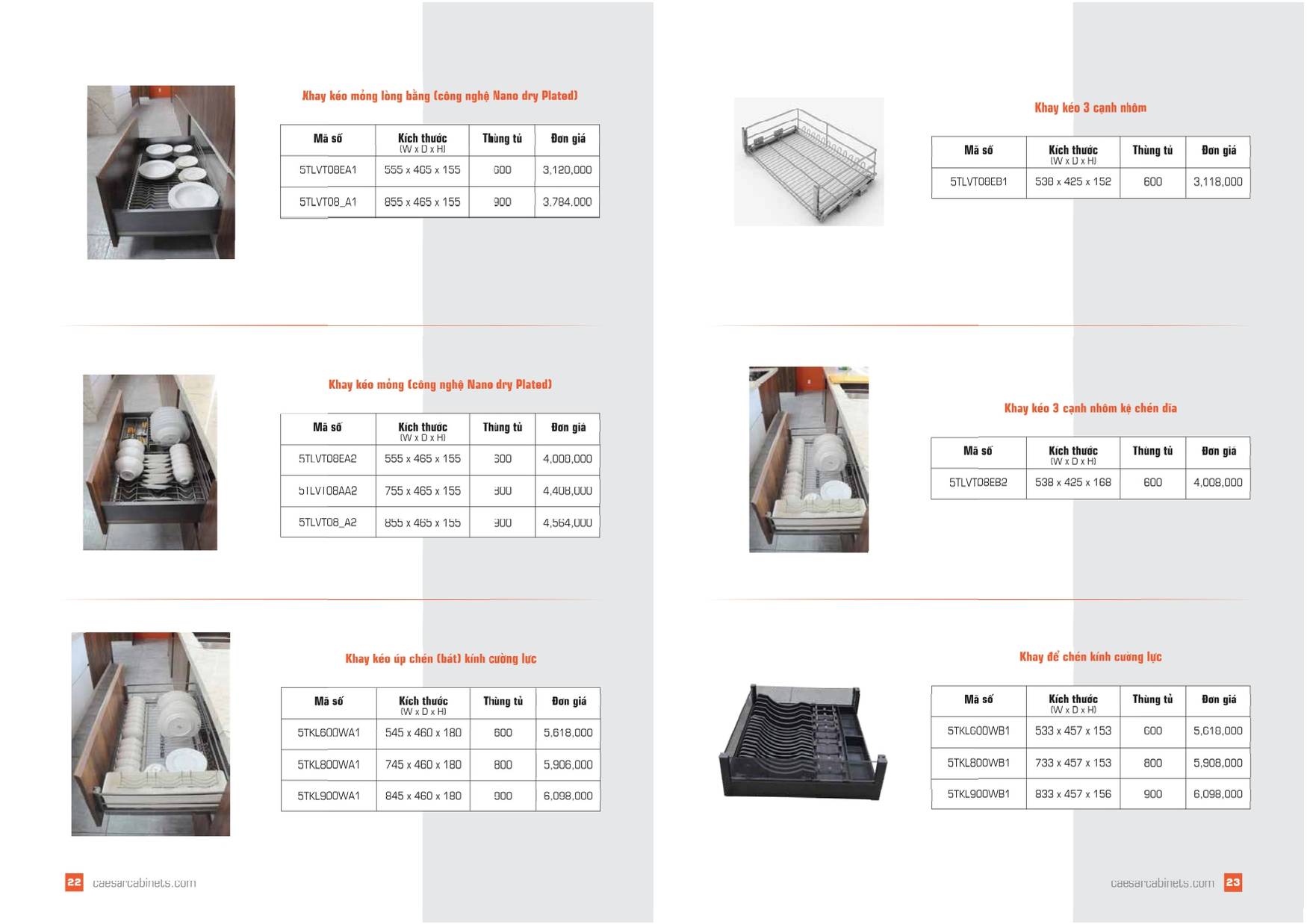 Tủ bếp Caesar Catalogue và Bảng giá mới nhất 2025 /Page 11